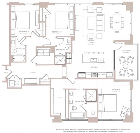 Dogwood III Floor Plan Dogwood III Floor Plan at The Sutton, Georgia, 30305